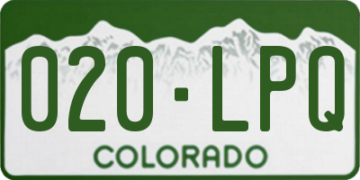 CO license plate 020LPQ