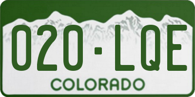CO license plate 020LQE