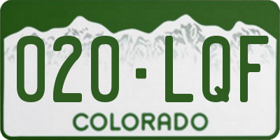 CO license plate 020LQF
