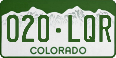 CO license plate 020LQR
