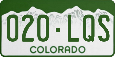 CO license plate 020LQS