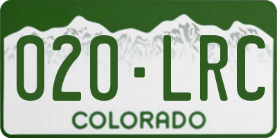 CO license plate 020LRC