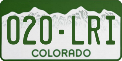 CO license plate 020LRI