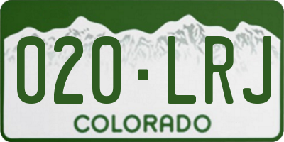 CO license plate 020LRJ