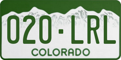 CO license plate 020LRL