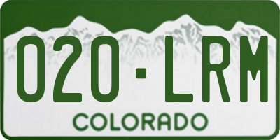 CO license plate 020LRM