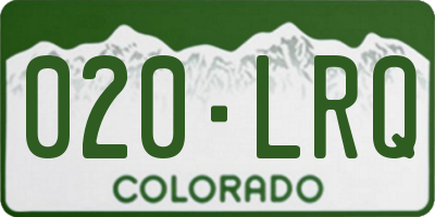 CO license plate 020LRQ