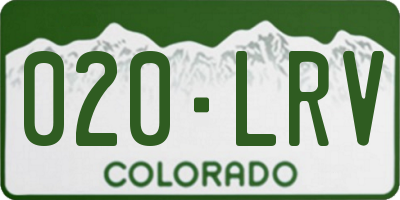 CO license plate 020LRV
