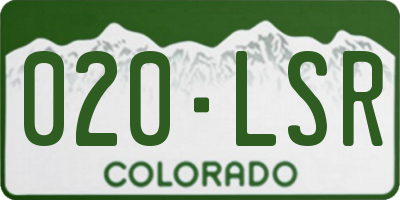 CO license plate 020LSR