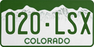 CO license plate 020LSX