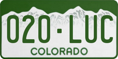 CO license plate 020LUC