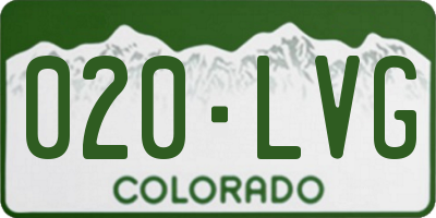 CO license plate 020LVG