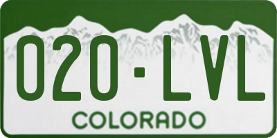 CO license plate 020LVL