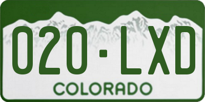 CO license plate 020LXD