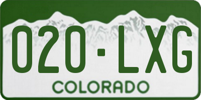 CO license plate 020LXG
