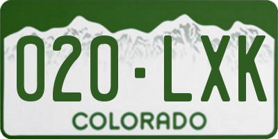 CO license plate 020LXK