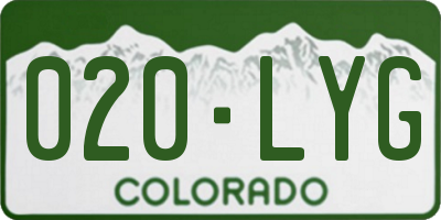 CO license plate 020LYG