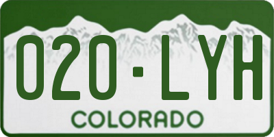 CO license plate 020LYH