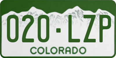 CO license plate 020LZP