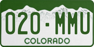 CO license plate 020MMU