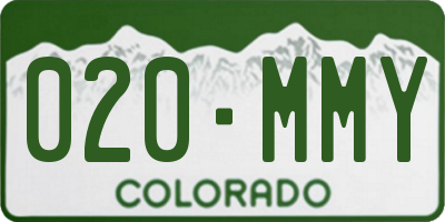 CO license plate 020MMY