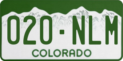 CO license plate 020NLM