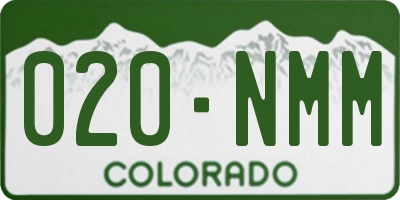 CO license plate 020NMM