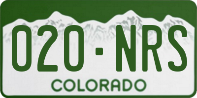 CO license plate 020NRS