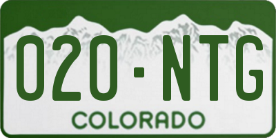 CO license plate 020NTG