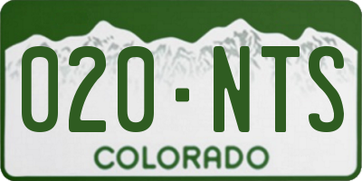 CO license plate 020NTS