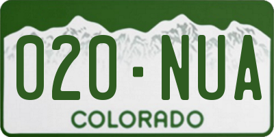 CO license plate 020NUA