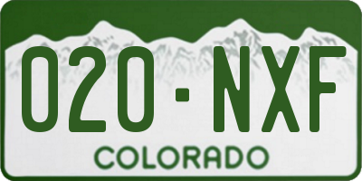 CO license plate 020NXF