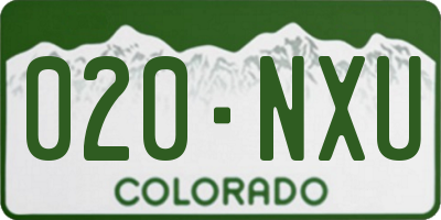 CO license plate 020NXU