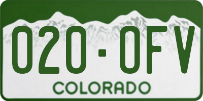 CO license plate 020OFV