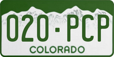 CO license plate 020PCP