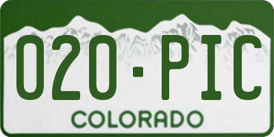 CO license plate 020PIC