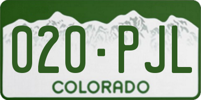 CO license plate 020PJL