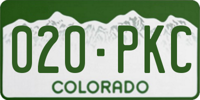 CO license plate 020PKC