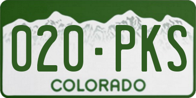 CO license plate 020PKS