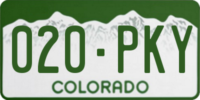 CO license plate 020PKY