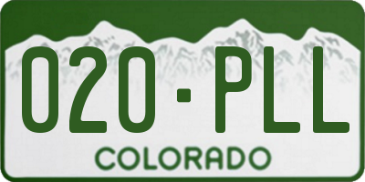 CO license plate 020PLL