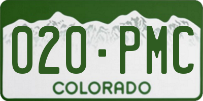 CO license plate 020PMC