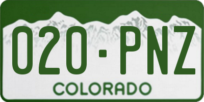 CO license plate 020PNZ
