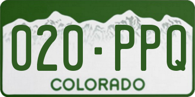 CO license plate 020PPQ