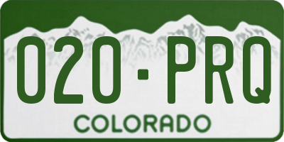 CO license plate 020PRQ