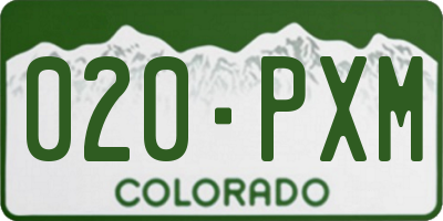 CO license plate 020PXM