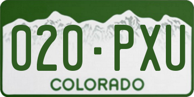 CO license plate 020PXU