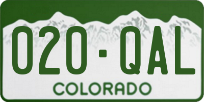 CO license plate 020QAL