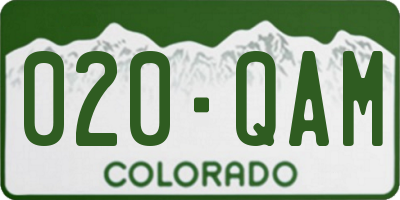CO license plate 020QAM