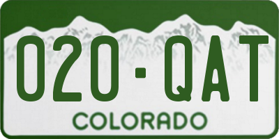 CO license plate 020QAT